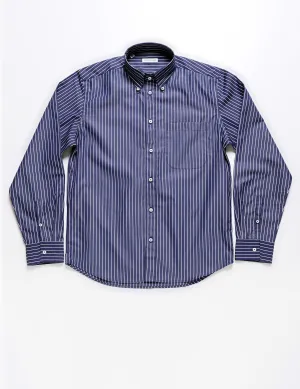 FINAL SALE: BKT14 Relaxed Shirt in Big Stripe - Ocean