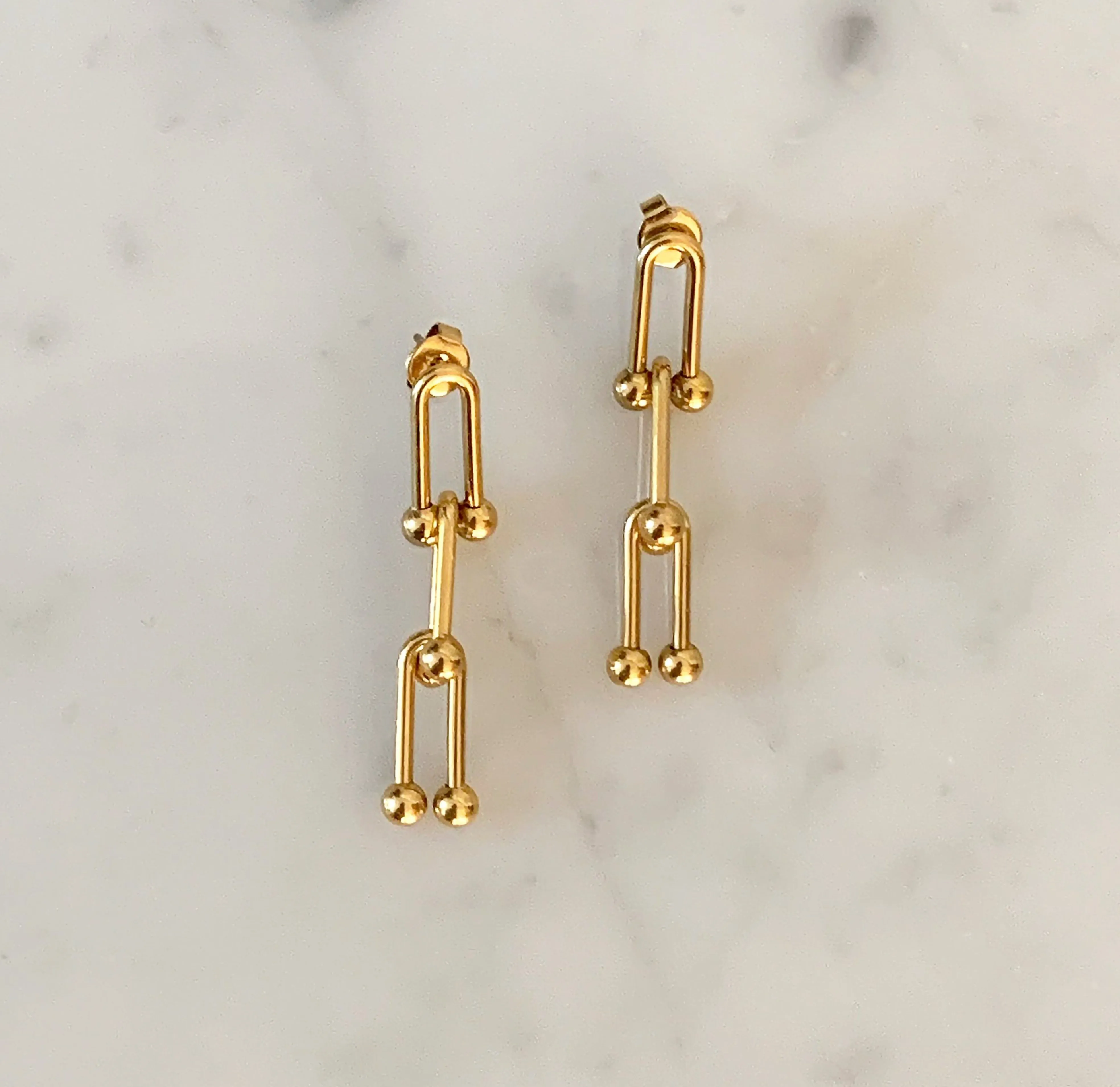 FLORENCE GOLD HARDWARE CHAIN EARRINGS