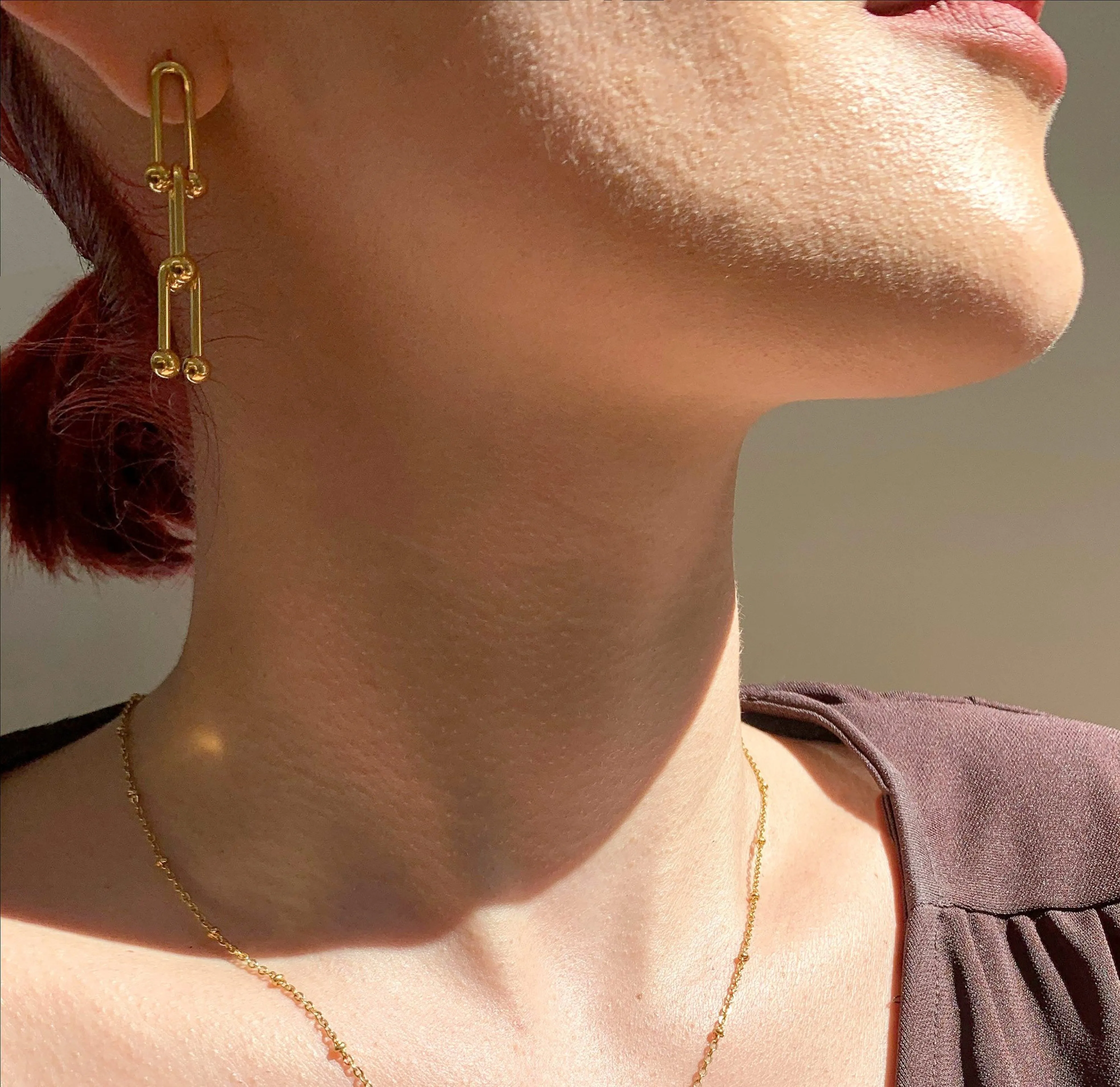 FLORENCE GOLD HARDWARE CHAIN EARRINGS