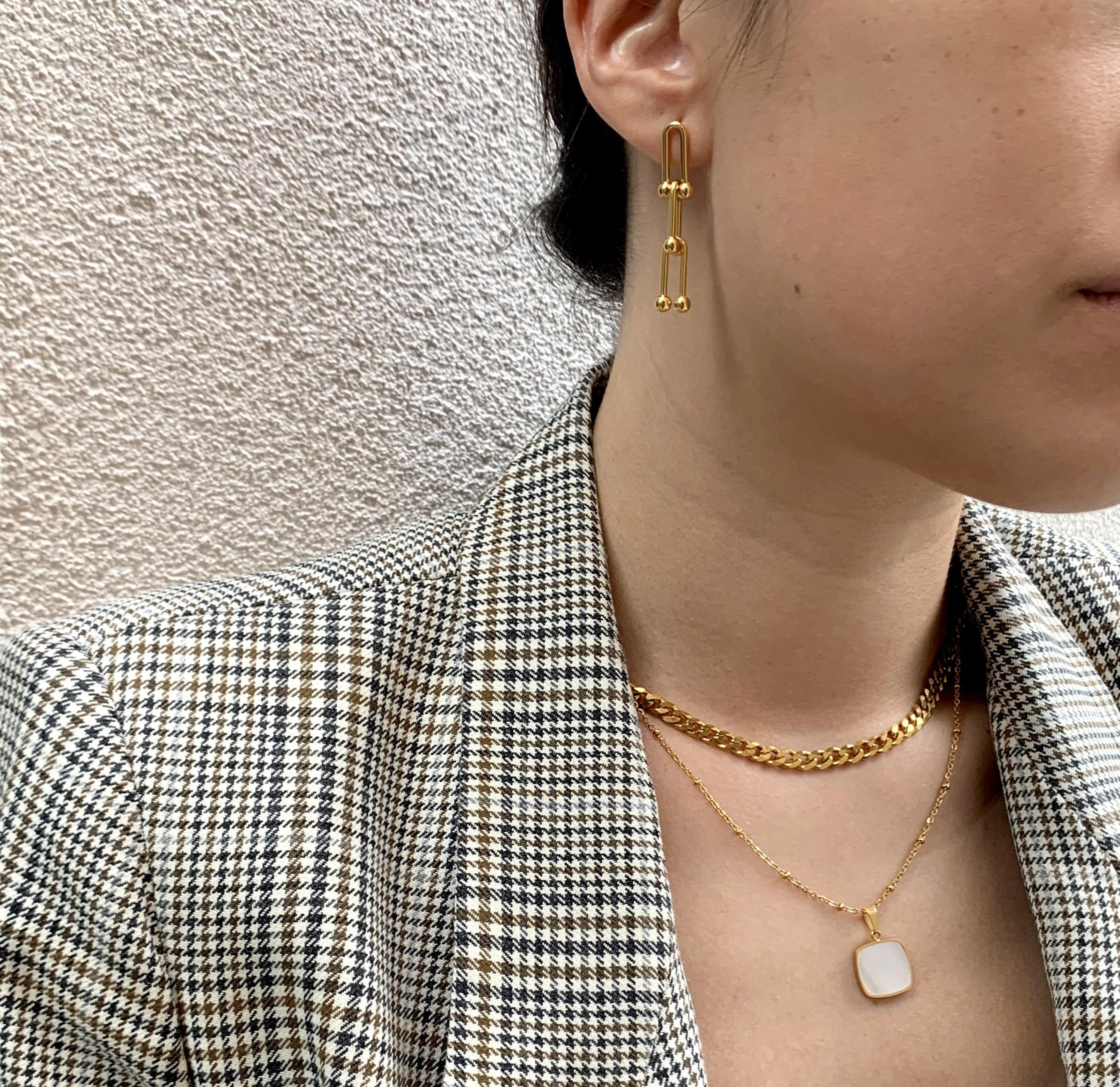 FLORENCE GOLD HARDWARE CHAIN EARRINGS