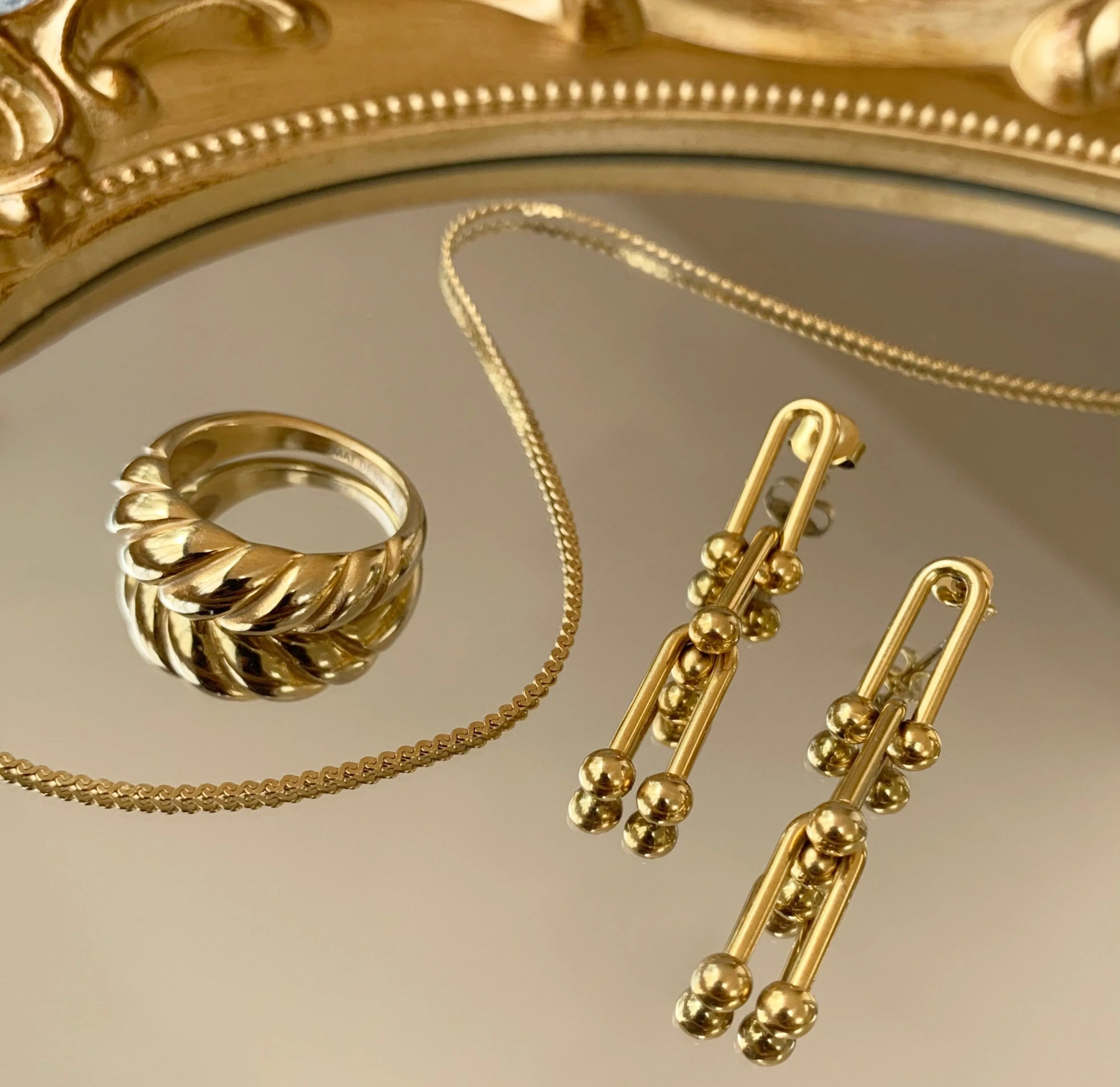 FLORENCE GOLD HARDWARE CHAIN EARRINGS