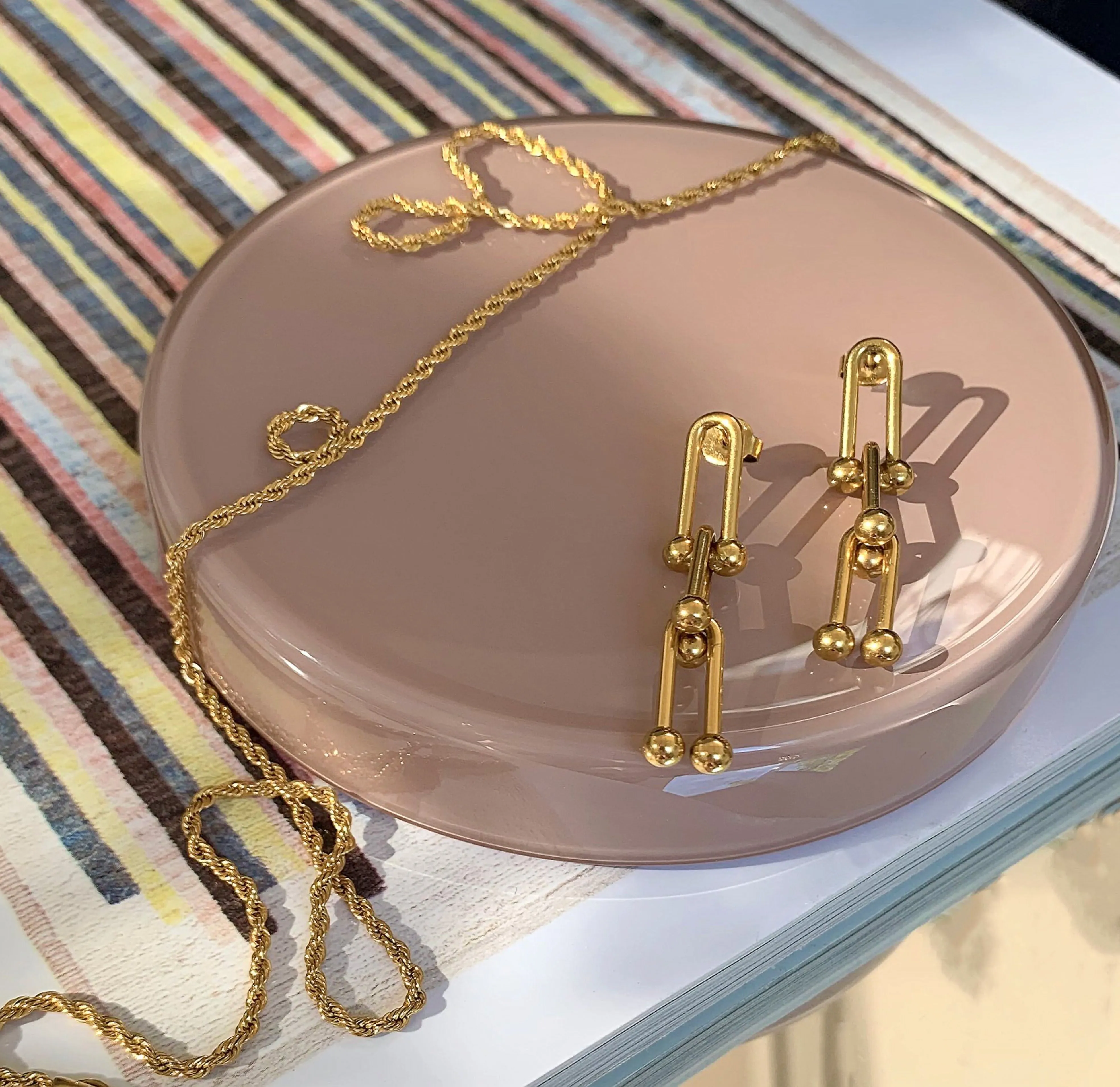 FLORENCE GOLD HARDWARE CHAIN EARRINGS