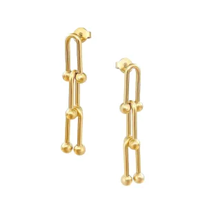 FLORENCE GOLD HARDWARE CHAIN EARRINGS
