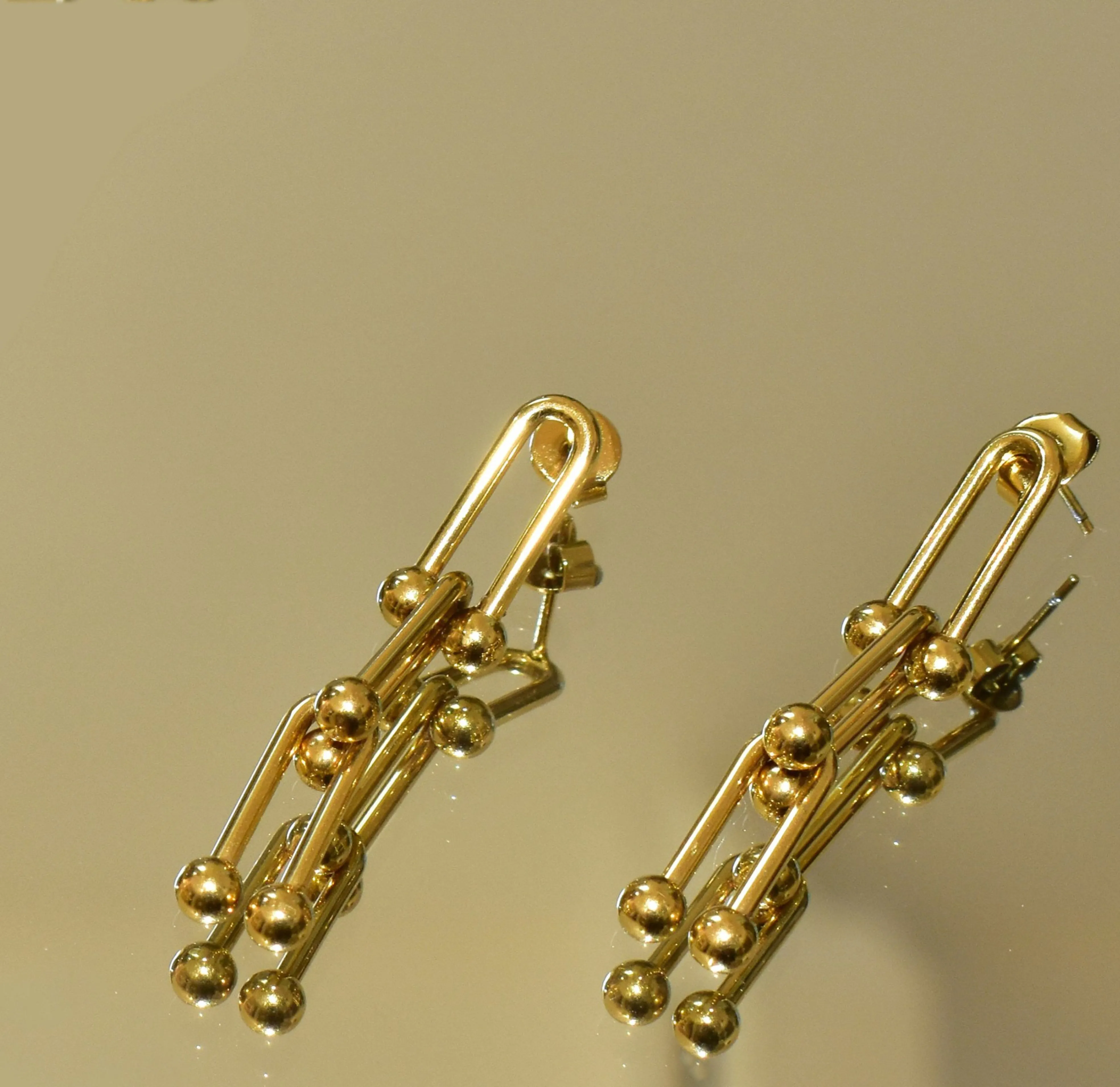 FLORENCE GOLD HARDWARE CHAIN EARRINGS