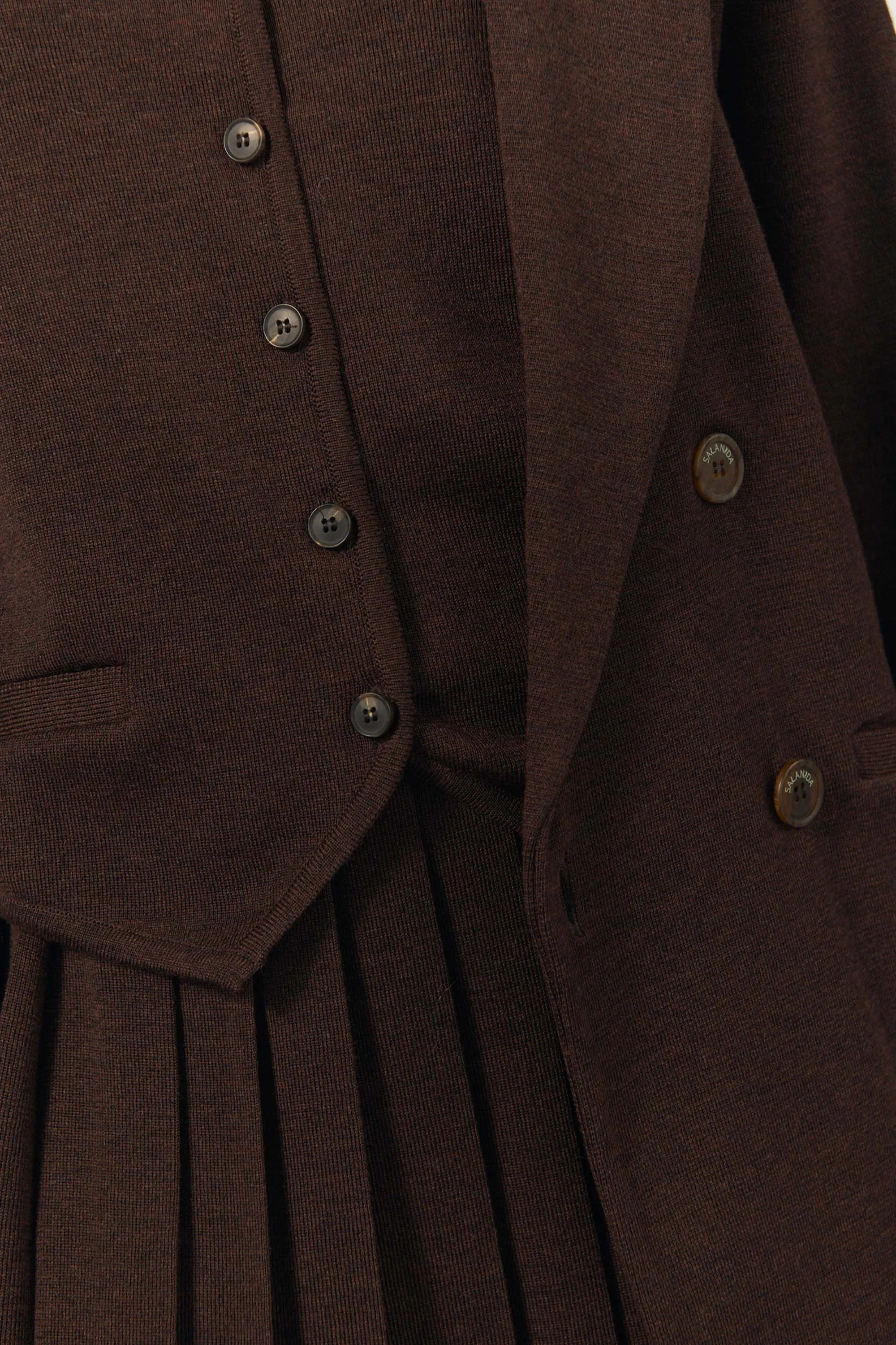Forza Knitted 100% Merino Blazer Chocolate