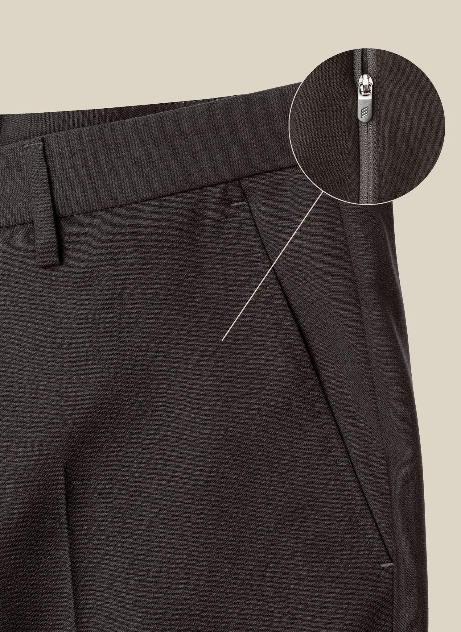 Four Season Wool Travel Trouser - Downtown Grey