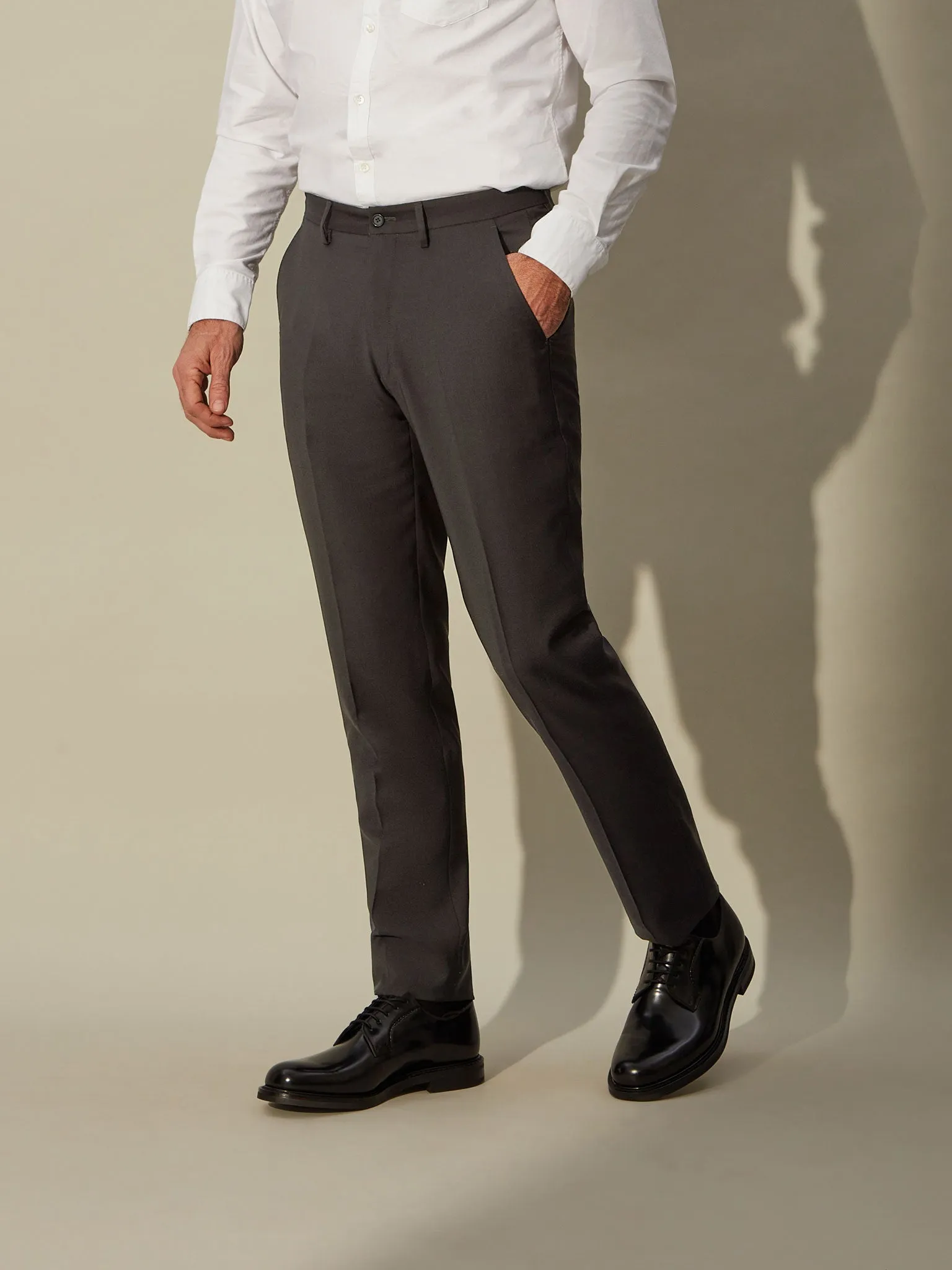 Four Season Wool Travel Trouser - Downtown Grey