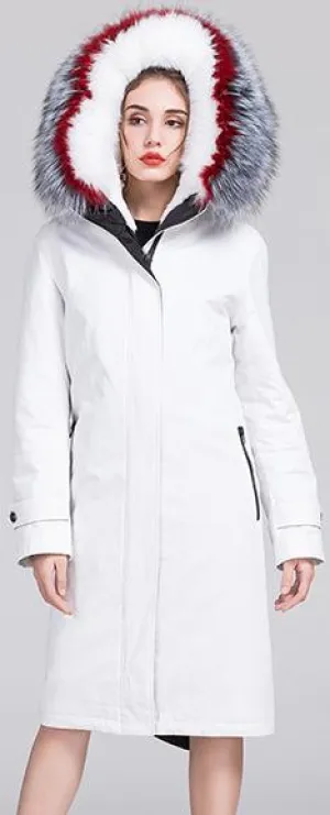 Fur-Hooded and Lined Parka Coat