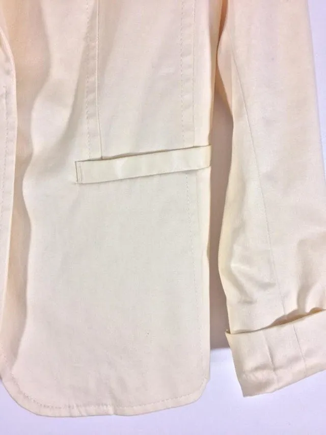 GAP Cream Satin Trim Cotton Boyfriend Blazer - Size 10