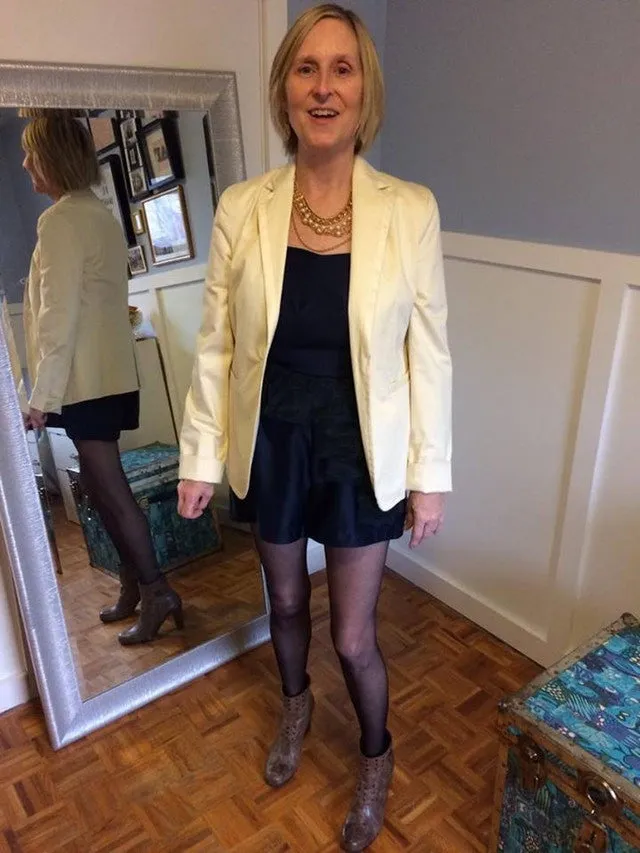 GAP Cream Satin Trim Cotton Boyfriend Blazer - Size 10