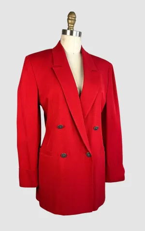 GIANNI VERSACE VERSUS  90s Candy Red Double Breasted Blazer • Small