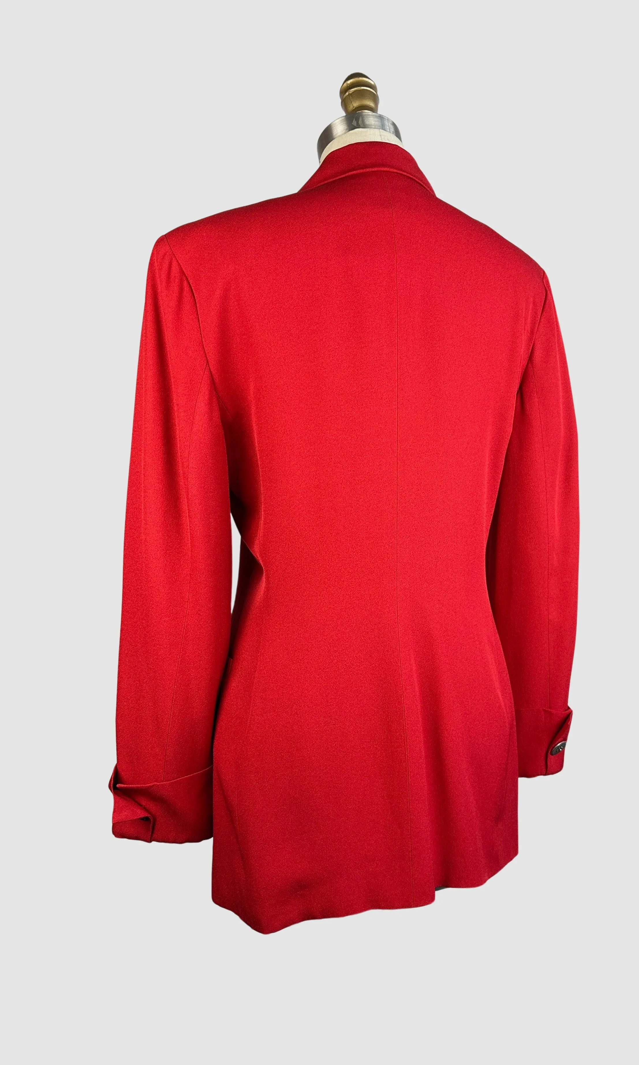 GIANNI VERSACE VERSUS  90s Candy Red Double Breasted Blazer • Small