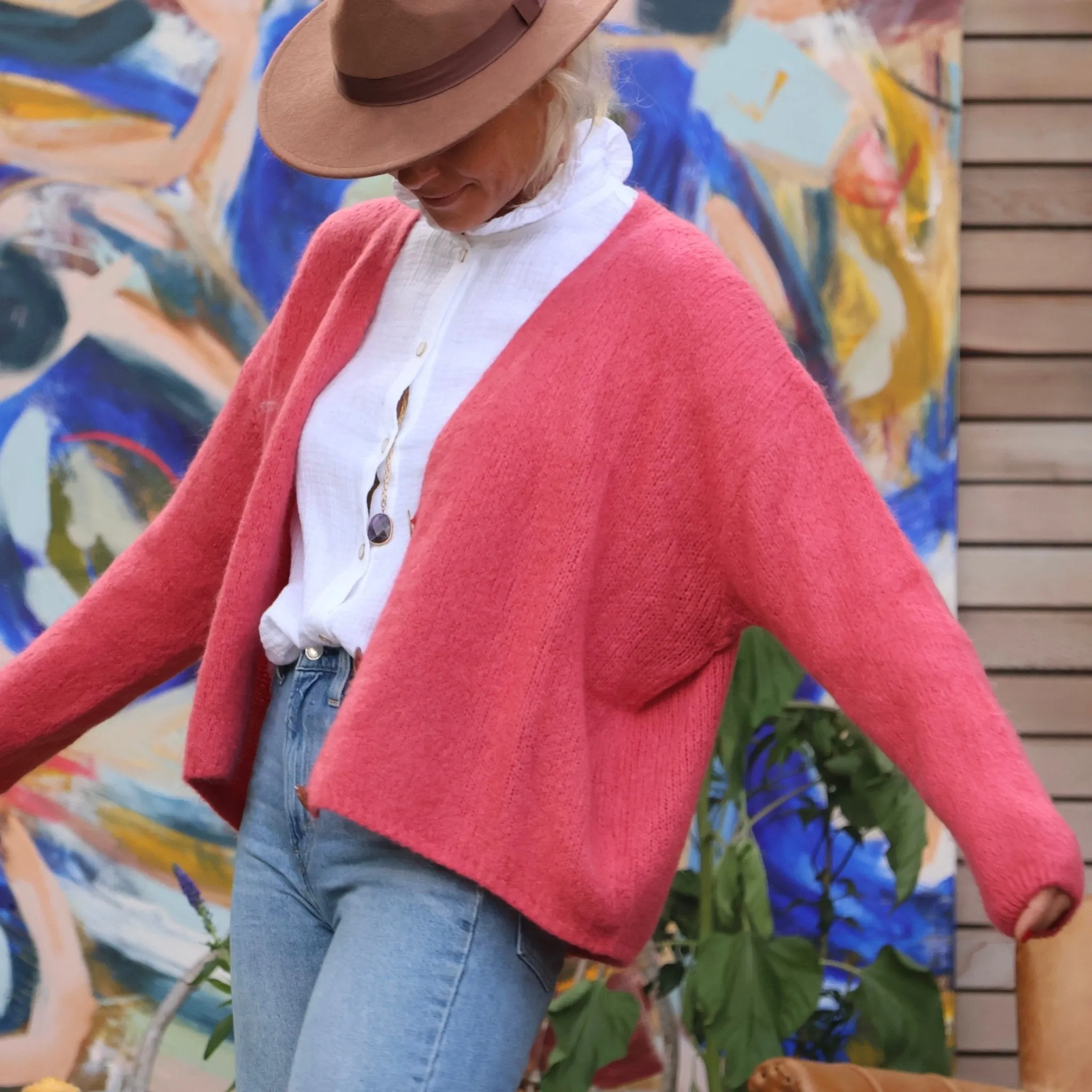 Gilet Gina rose gourmand