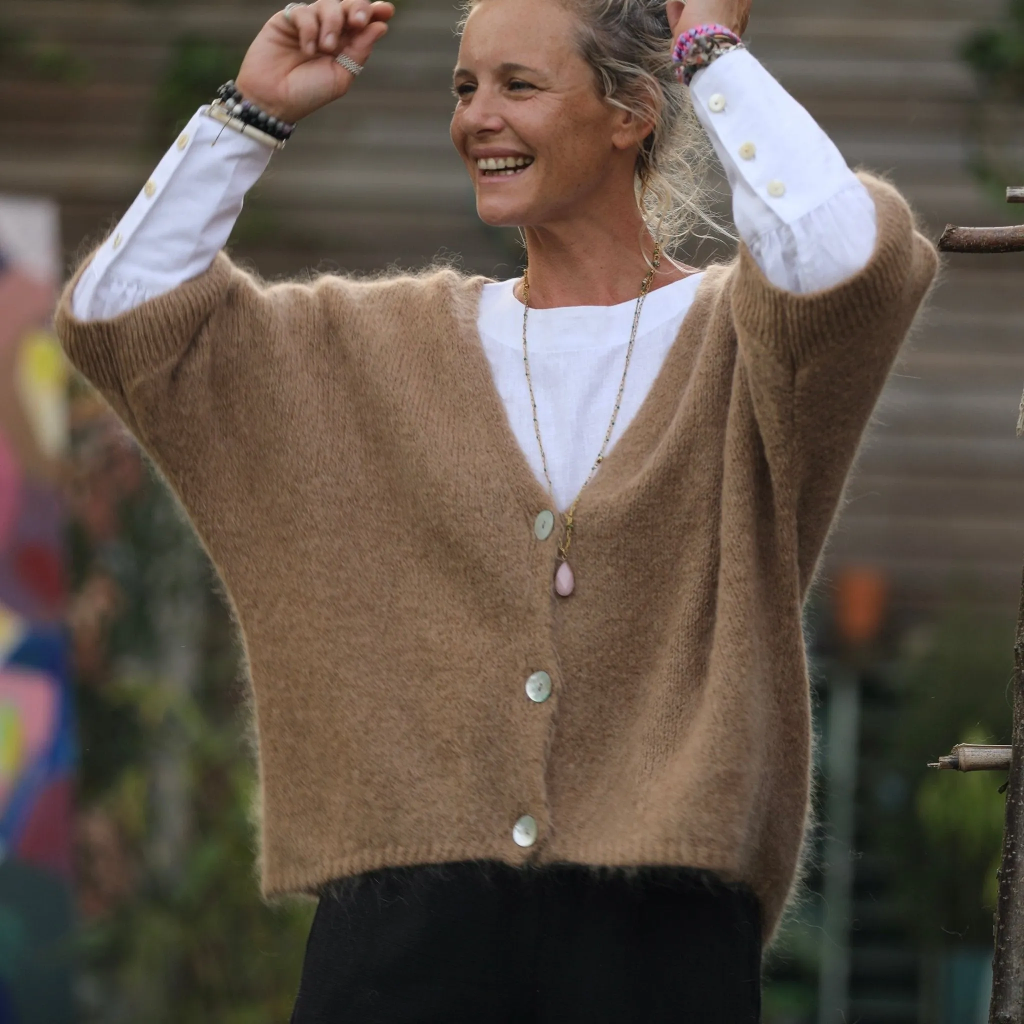 Gilet Hana camel
