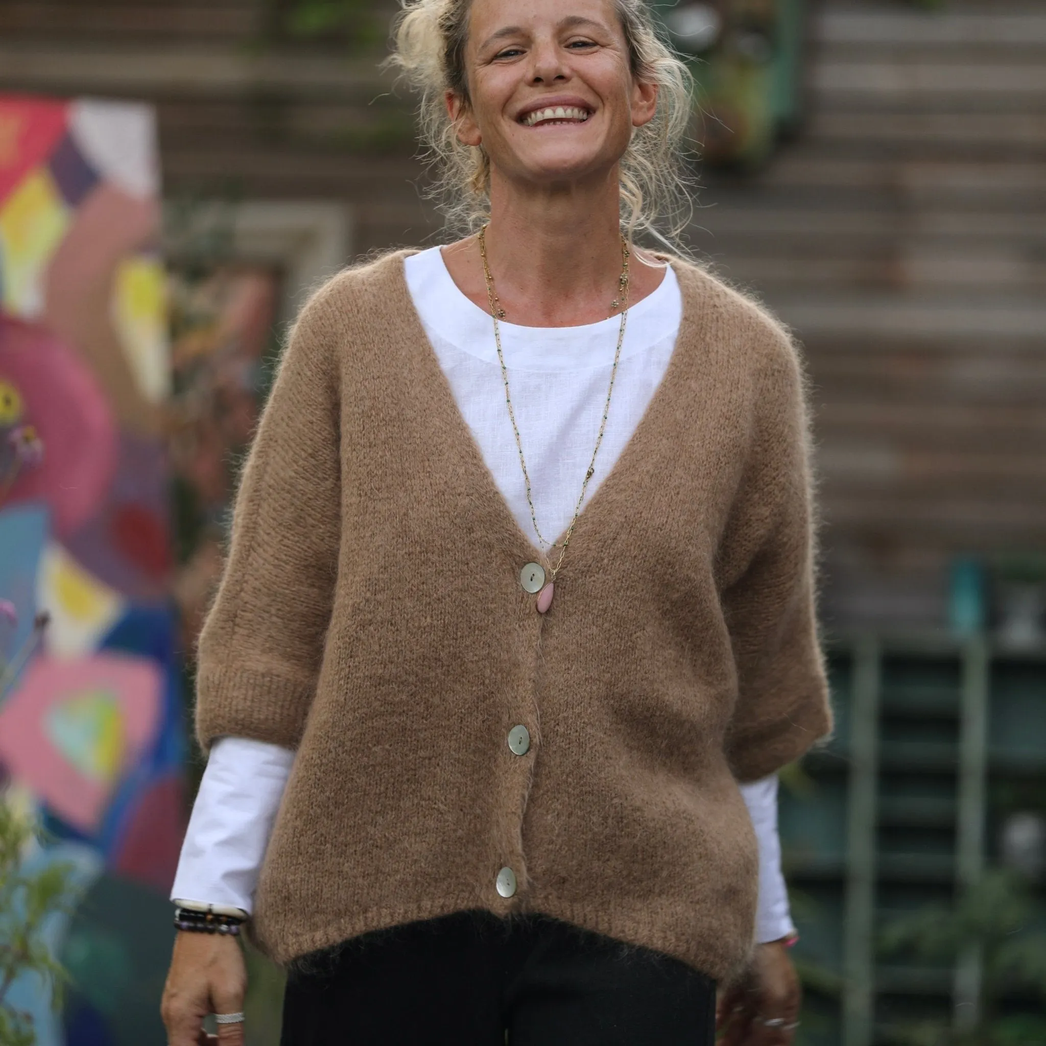 Gilet Hana camel