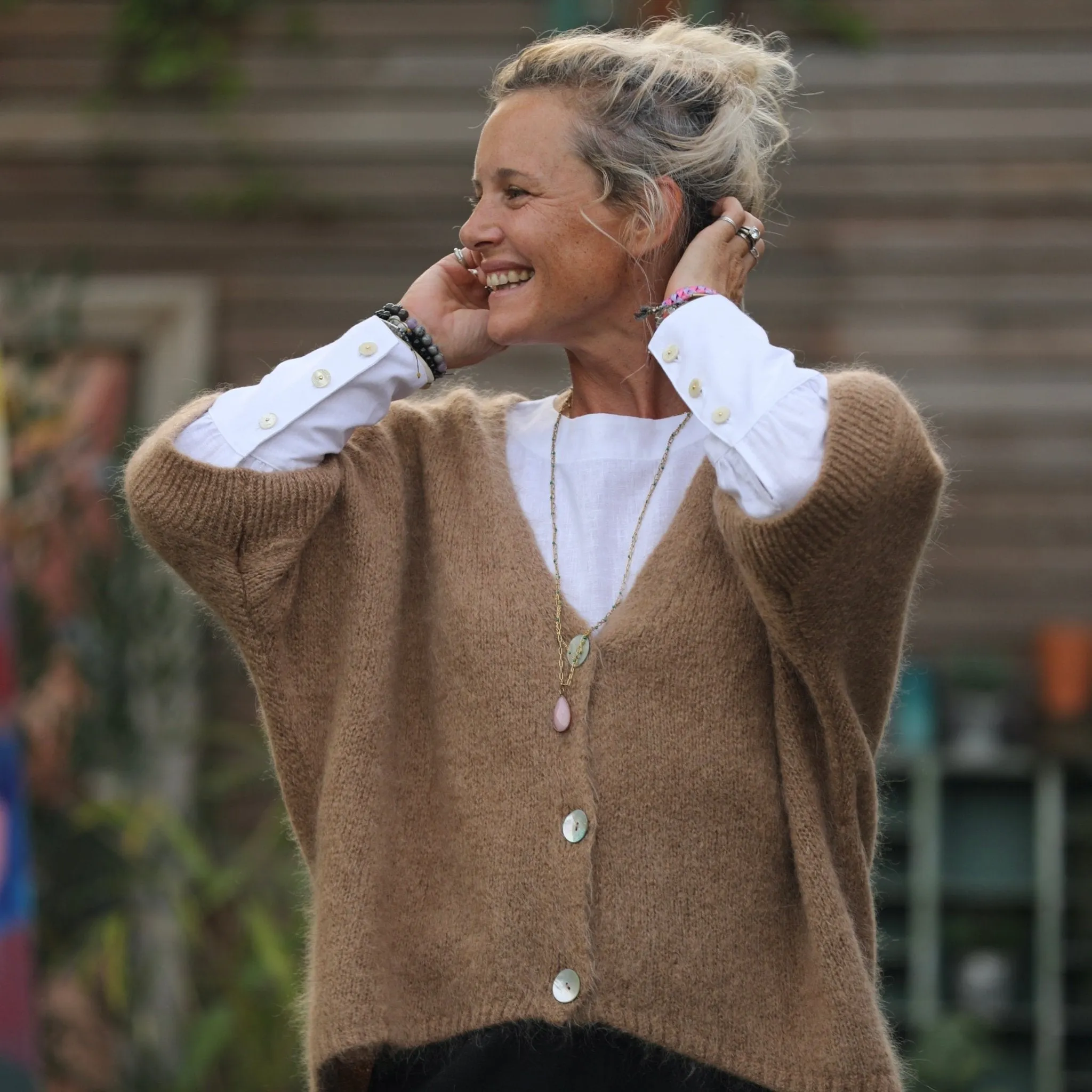 Gilet Hana camel