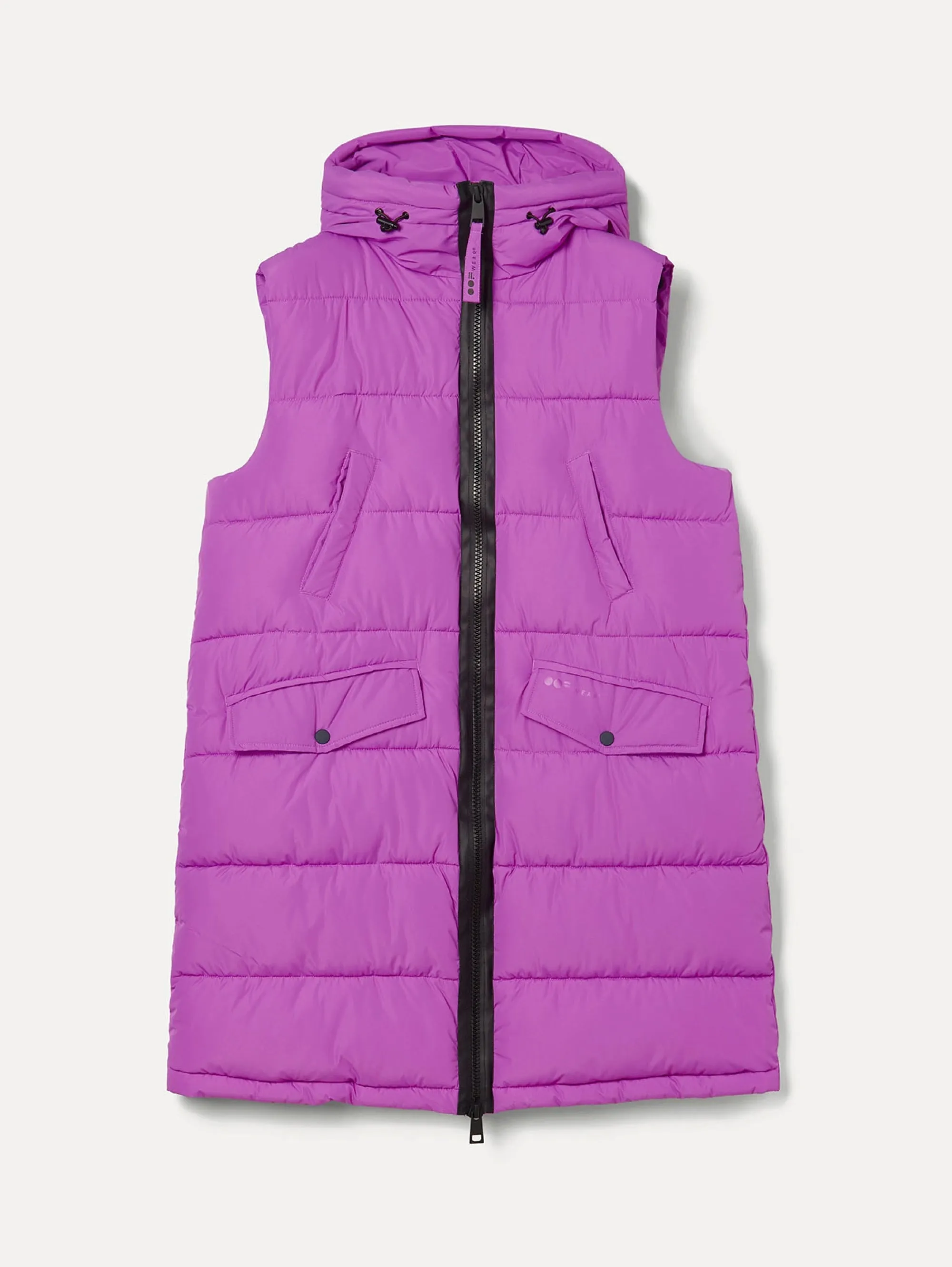 Gilet Imbottito con Cappuccio Orchidea