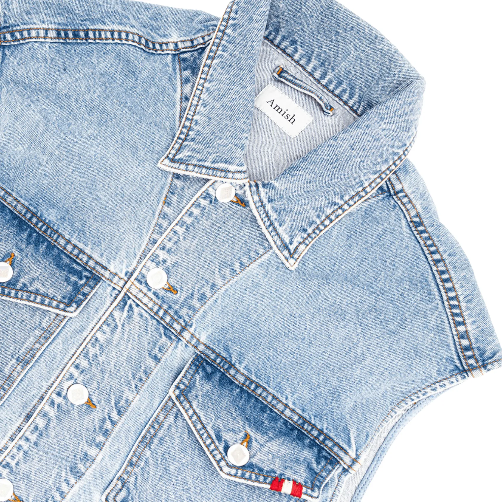 Gilet Over Amish - Denim Real Stone