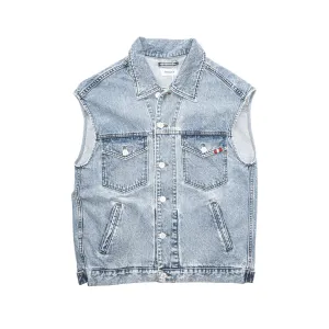 Gilet Over Amish - Denim Real Stone