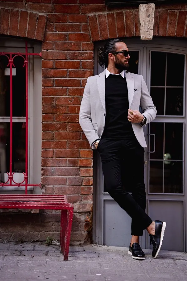 Gray Groom Wedding Blazer for Men | GentWith.com