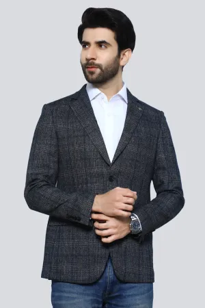Grey Check Blazer for Men's