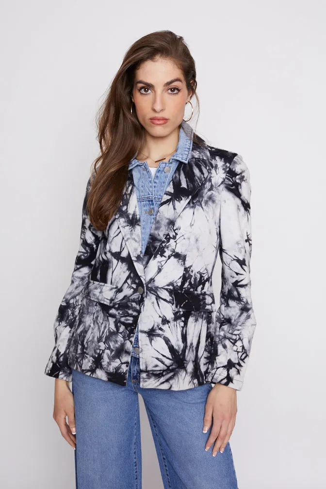 Helen Tie Dye Blazer With Removable Denim Insert