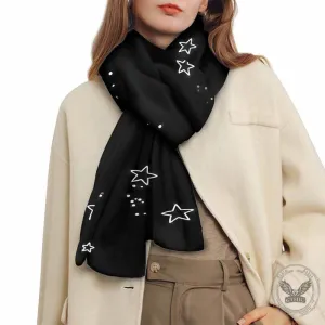 Hollow Star Pattern Warm Chunky Knitted Scarf
