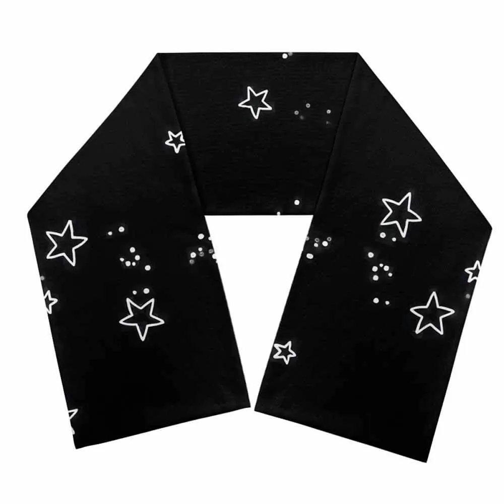 Hollow Star Pattern Warm Chunky Knitted Scarf