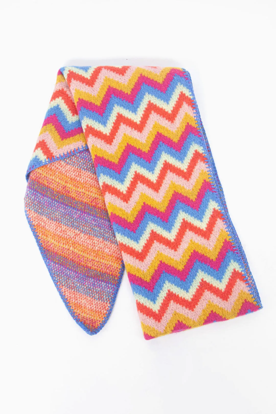 Honor Heavyweight Scarf in Multi, Zig Zag