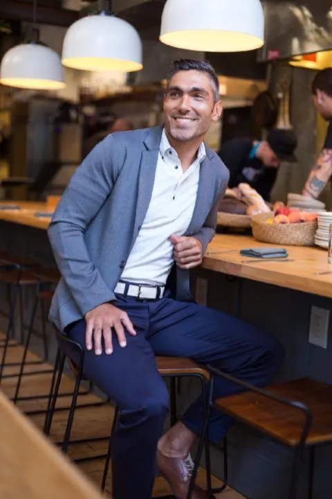 In-Flight Stretch Blazer Charcoal Gray