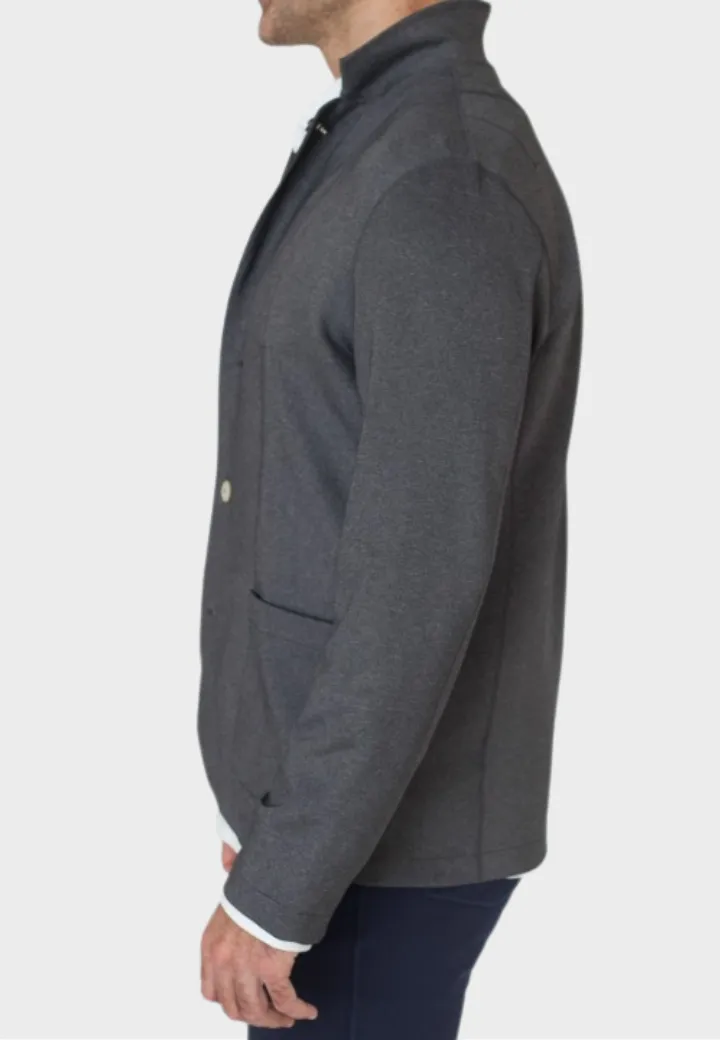 In-Flight Stretch Blazer Charcoal Gray