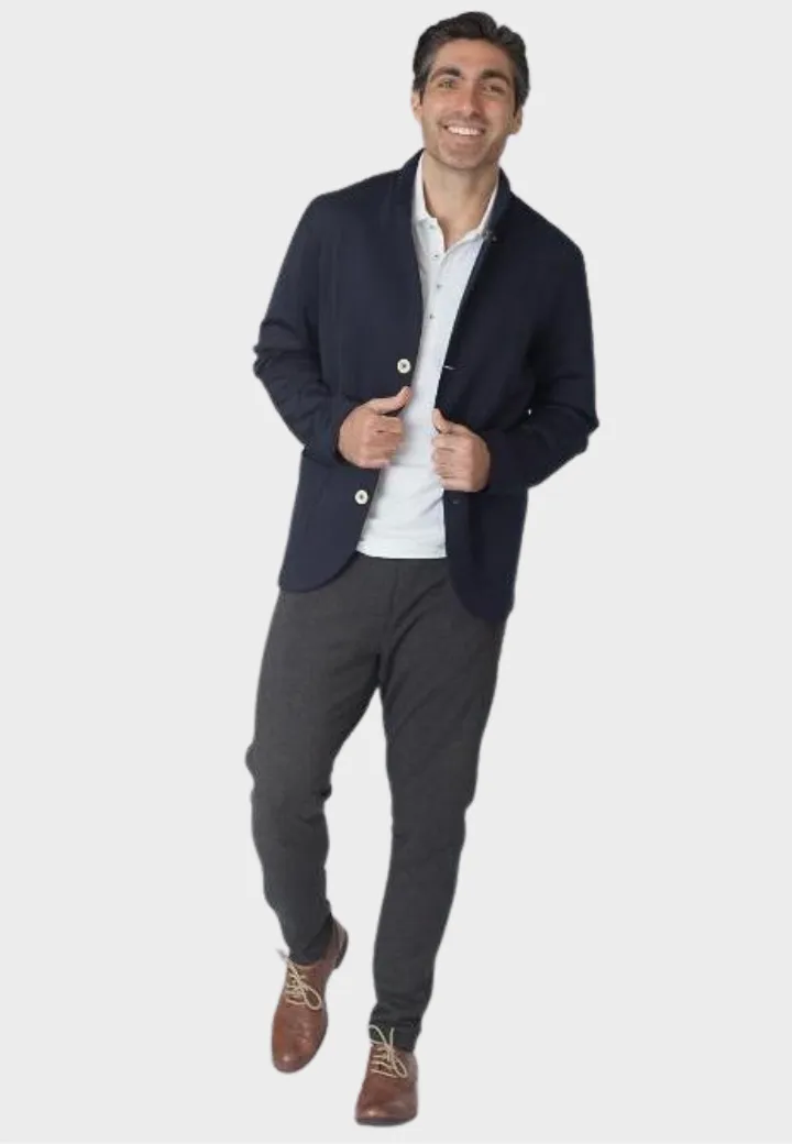 In-Flight Stretch Blazer Navy