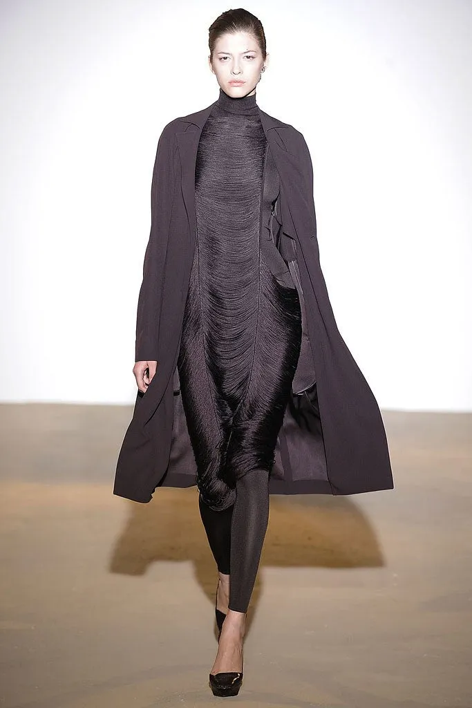 JIL SANDER BY RAF SIMONS NAVY FRINGE BLAZER 2009