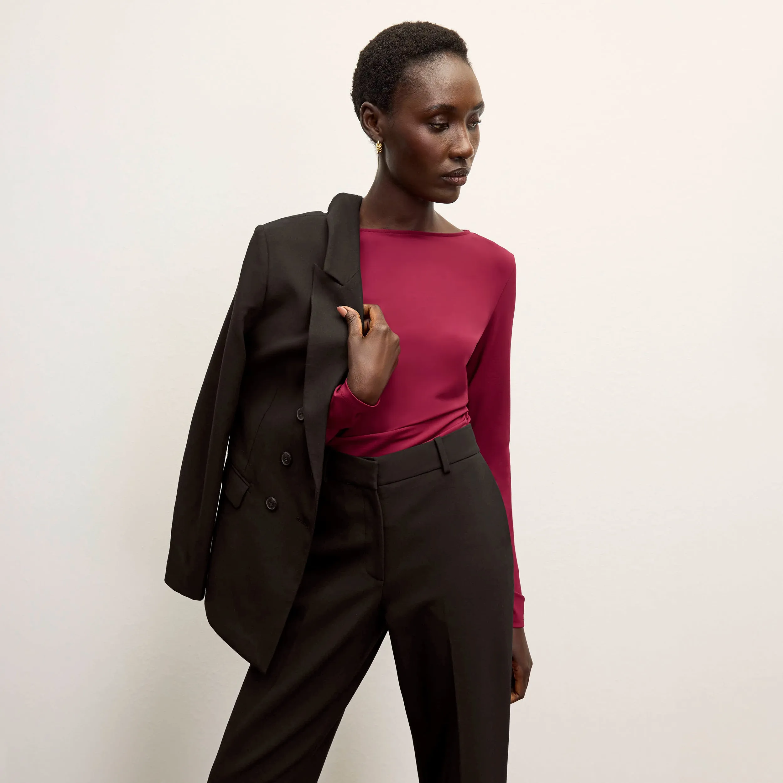 Kati Jacket - Flex Suiting :: Black
