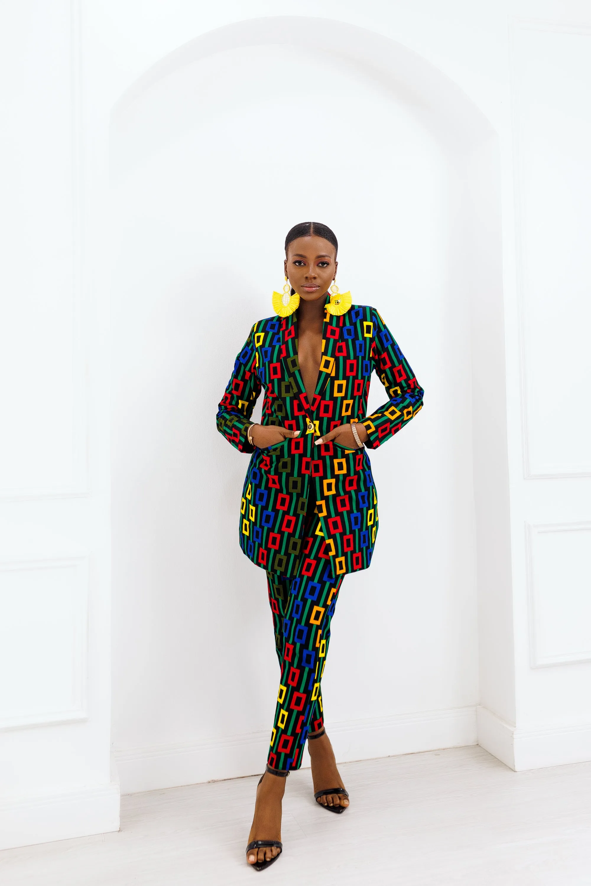 KOKO AFRICAN PRINT BLAZER SET