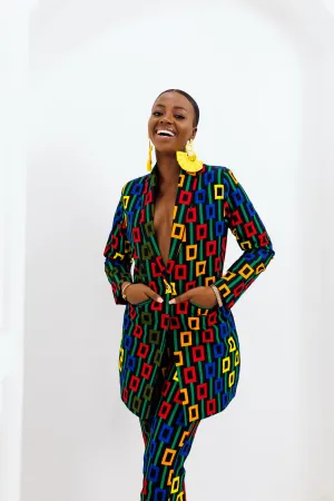 KOKO AFRICAN PRINT BLAZER SET