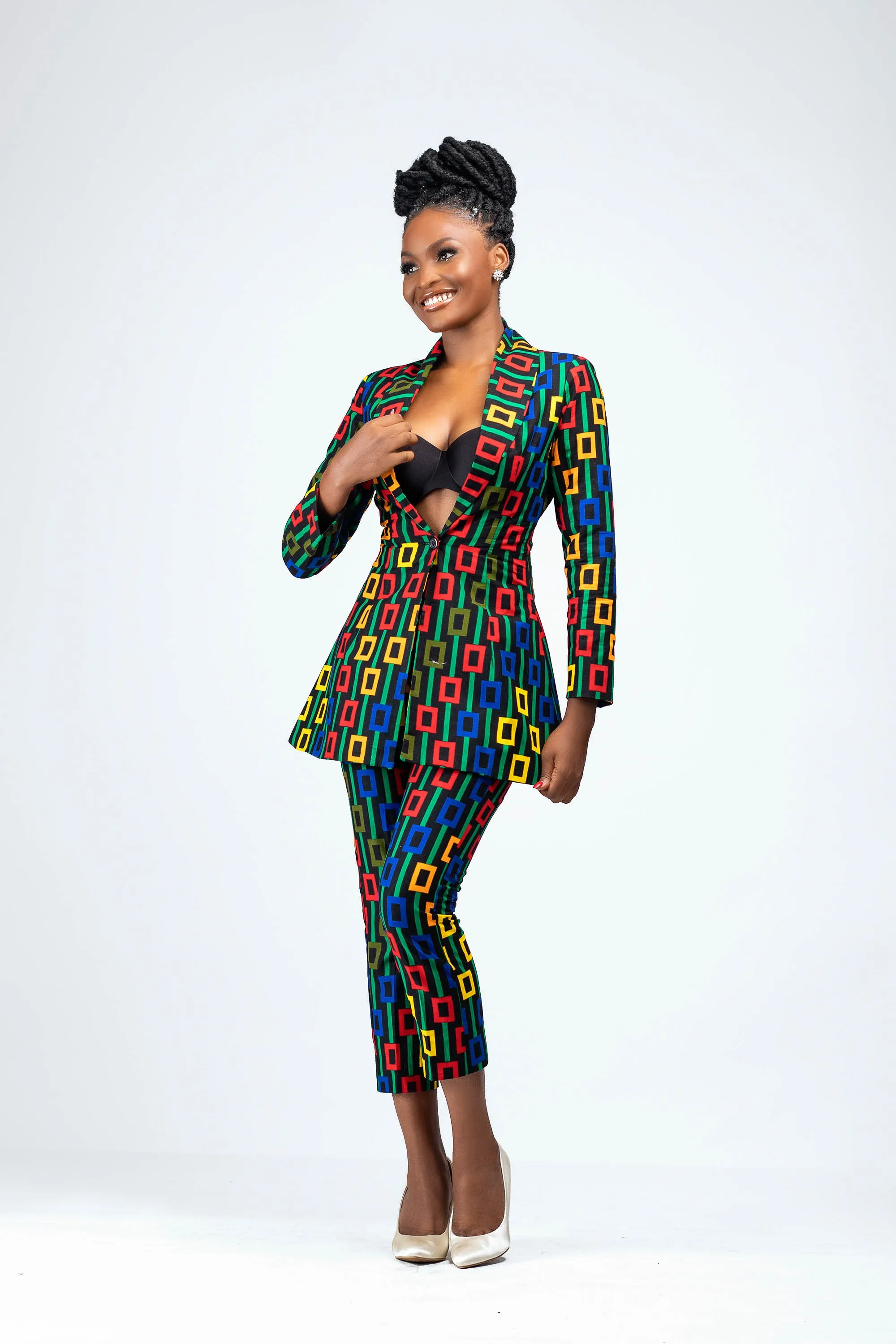 KOKO AFRICAN PRINT BLAZER SET