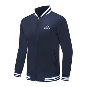 Lacoste Men's Concept Collaboration Lightweight Zip-up Jacket- Navy Blue
