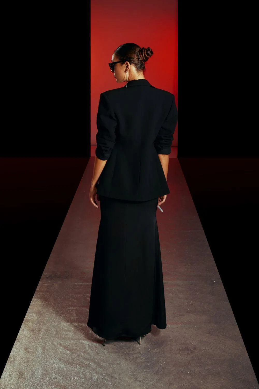 Laila Straight Notch Lapel Wool Blazer