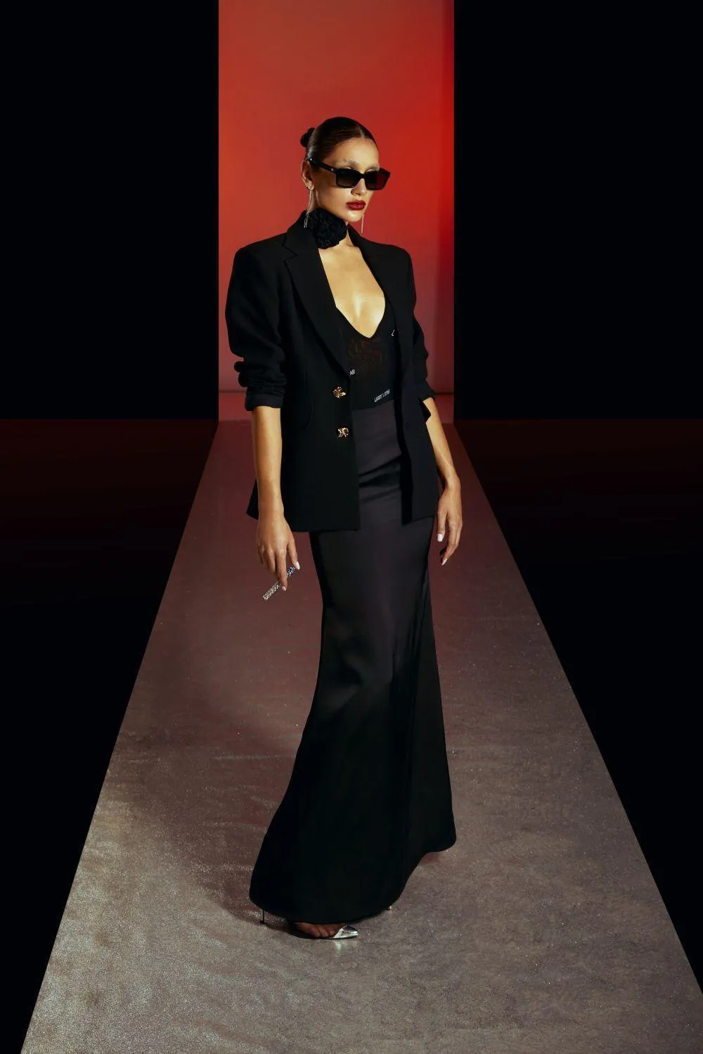 Laila Straight Notch Lapel Wool Blazer