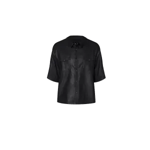Leather Button Up Shirt