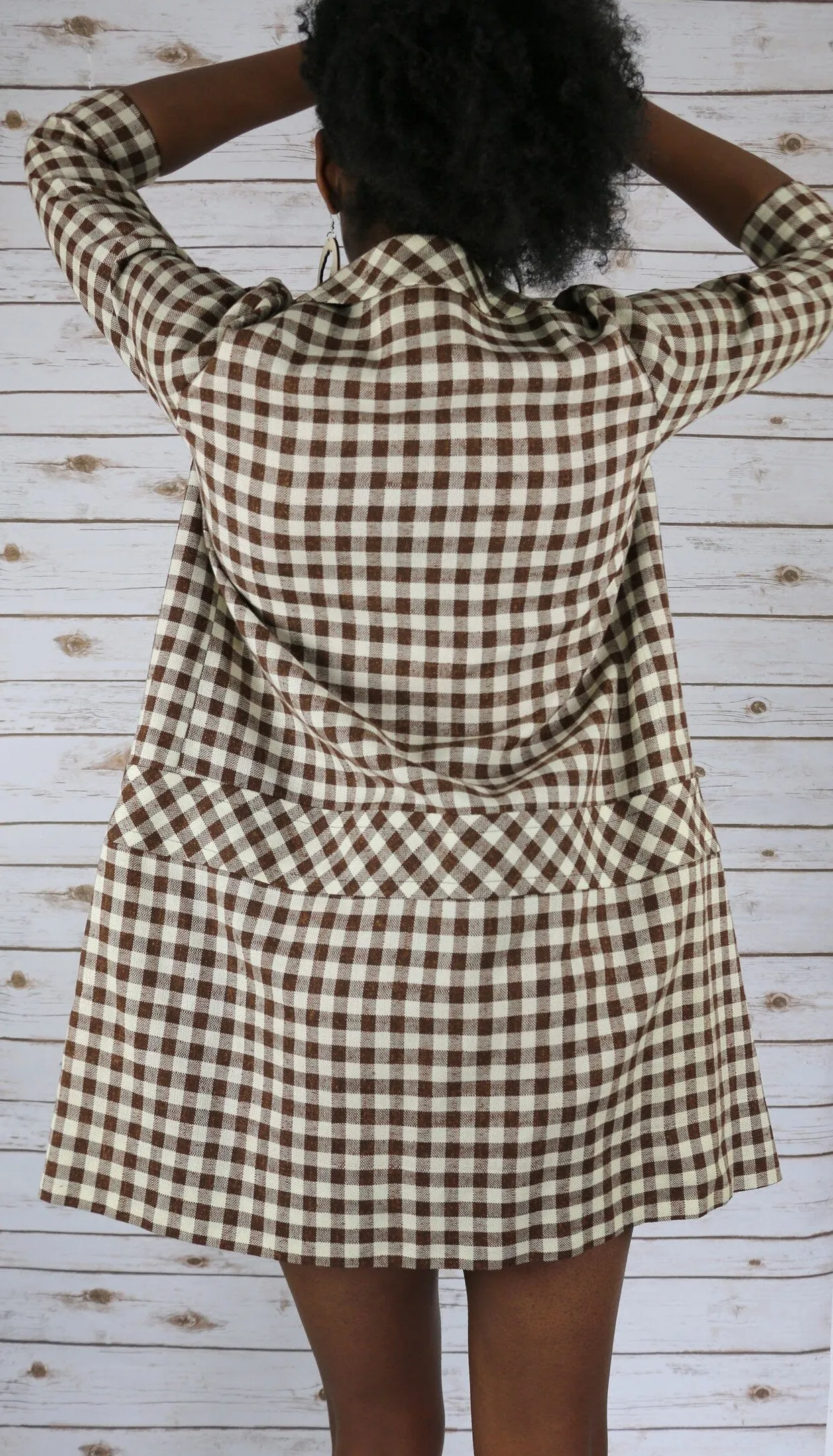 Live: 188 Vintage 70's Checkered Wool Blazer