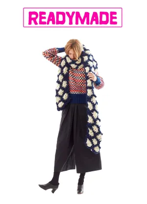 Long Aster Flower Scarf - Merino