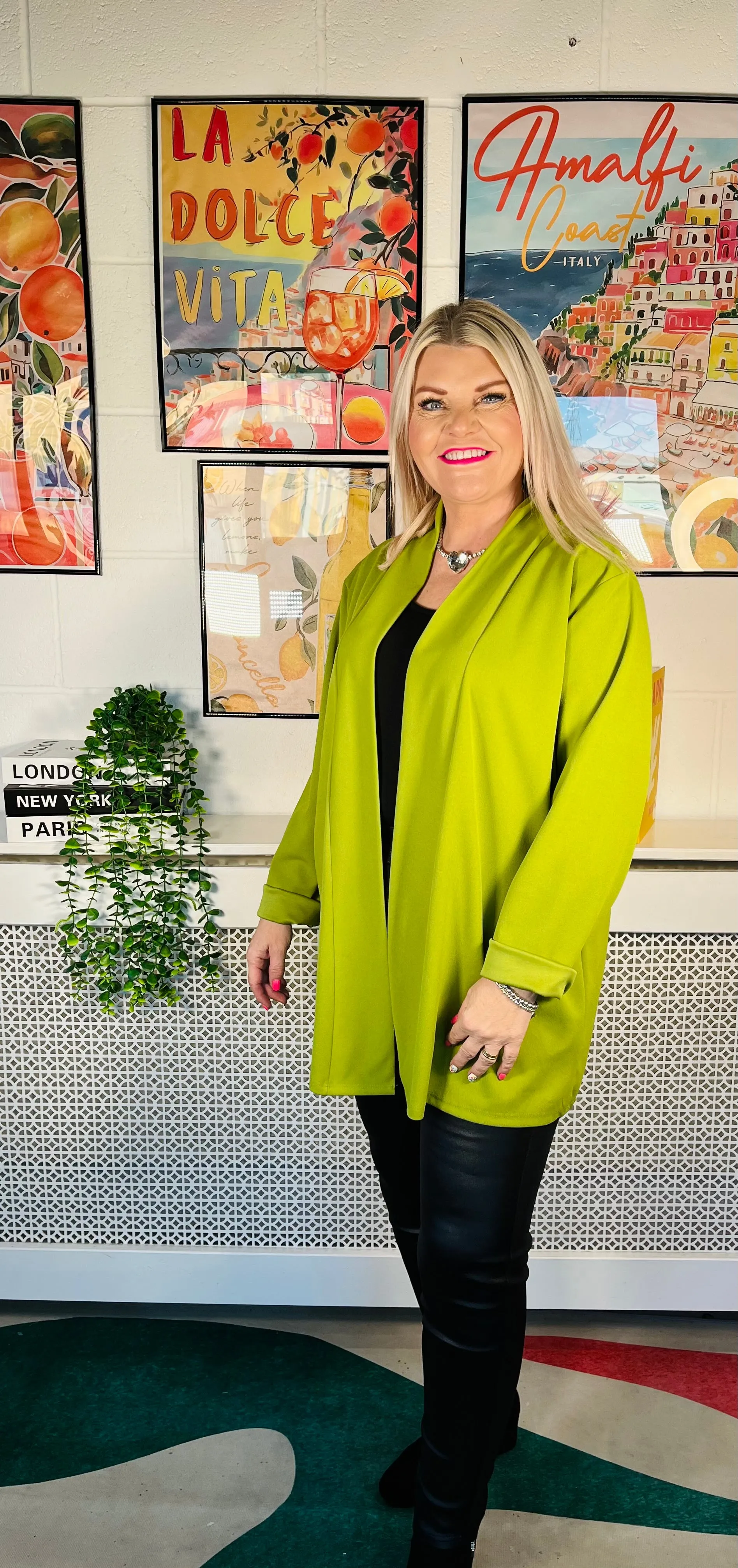 Melina Luxury Jacket - Olive Green