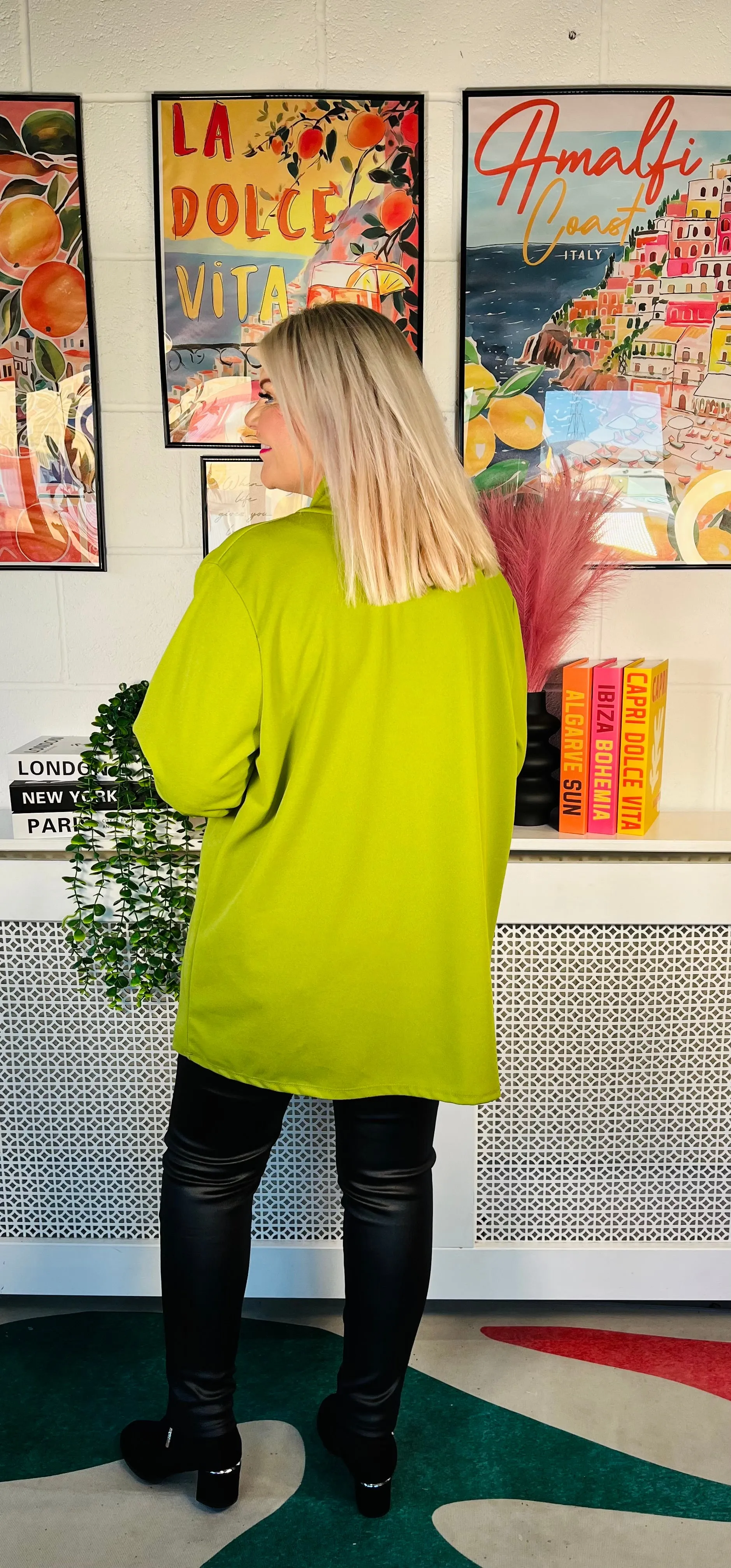 Melina Luxury Jacket - Olive Green