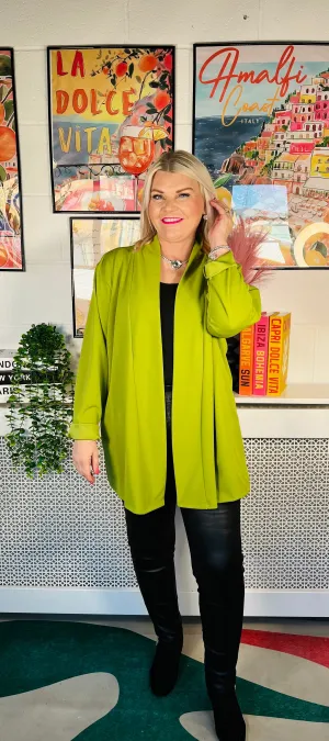 Melina Luxury Jacket - Olive Green