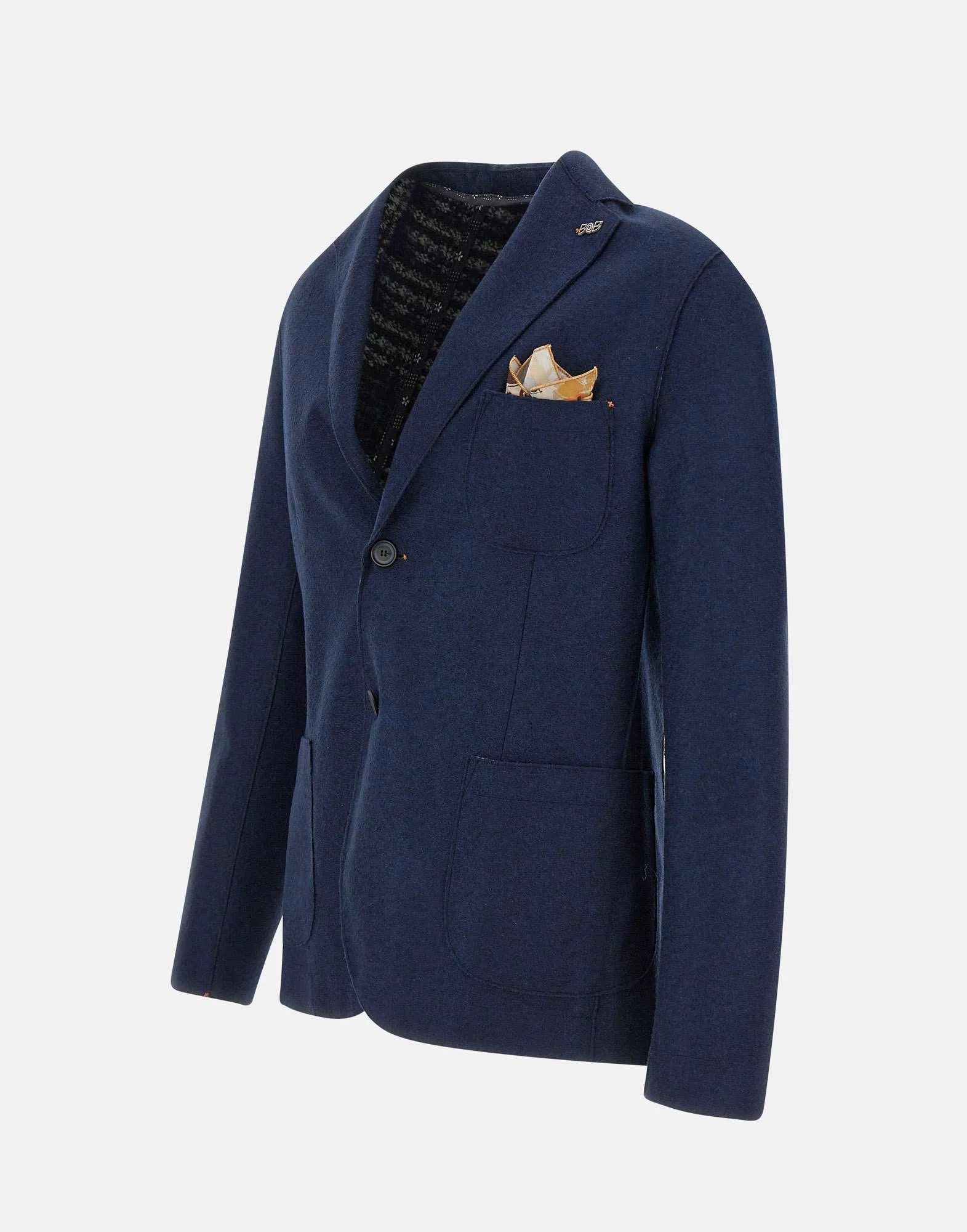 Midnight Blue Wool Blend Blazer