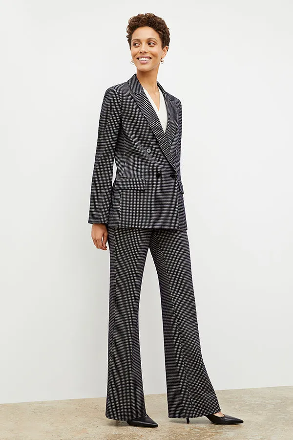 O'Hara Blazer - Stretch Houndstooth :: Black / White