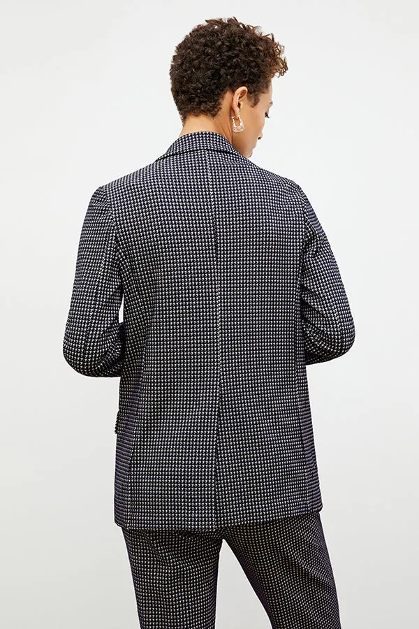 O'Hara Blazer - Stretch Houndstooth :: Black / White