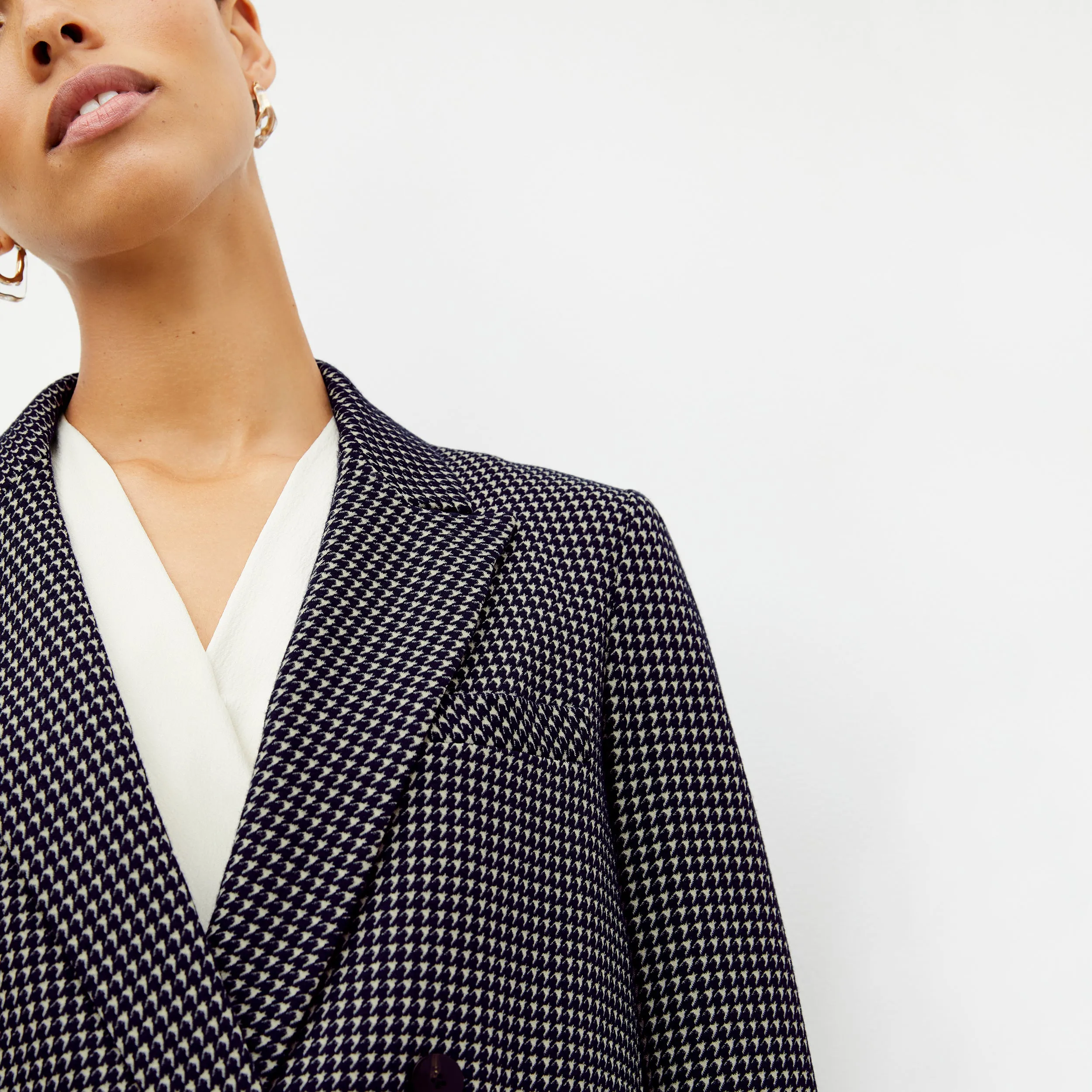 O'Hara Blazer - Stretch Houndstooth :: Black / White